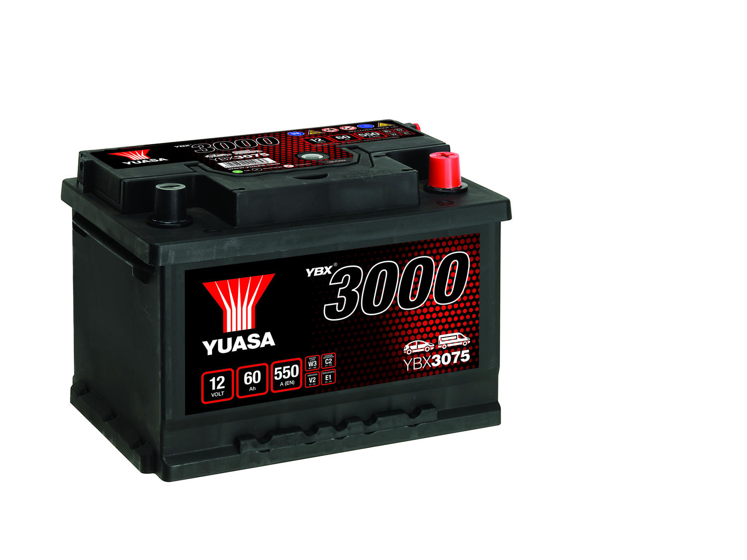 Bilbatteri (SMF) - 30 000 Starter Serie 3000 (Pro) YBX3075 ...